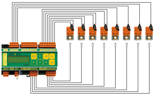 Example of three-way drive wiring